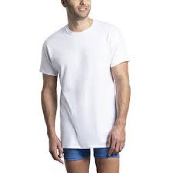Fruit of the Loom Mens 3 Pack Short Sleeve Crew Neck T-Shirt Tall New In Package - Picture 1 of 4
